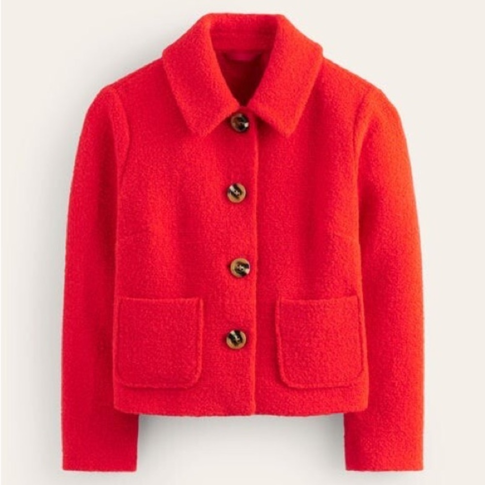 Boden Women's Vibrant Red Rye Cropped Jacket - Picture 2 of 11